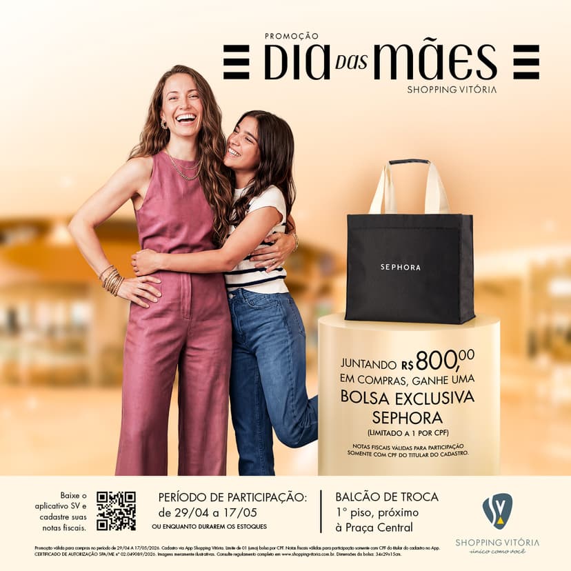 PROMOÇÃO DIA DAS MÃES - SHOPPING VITÓRIA